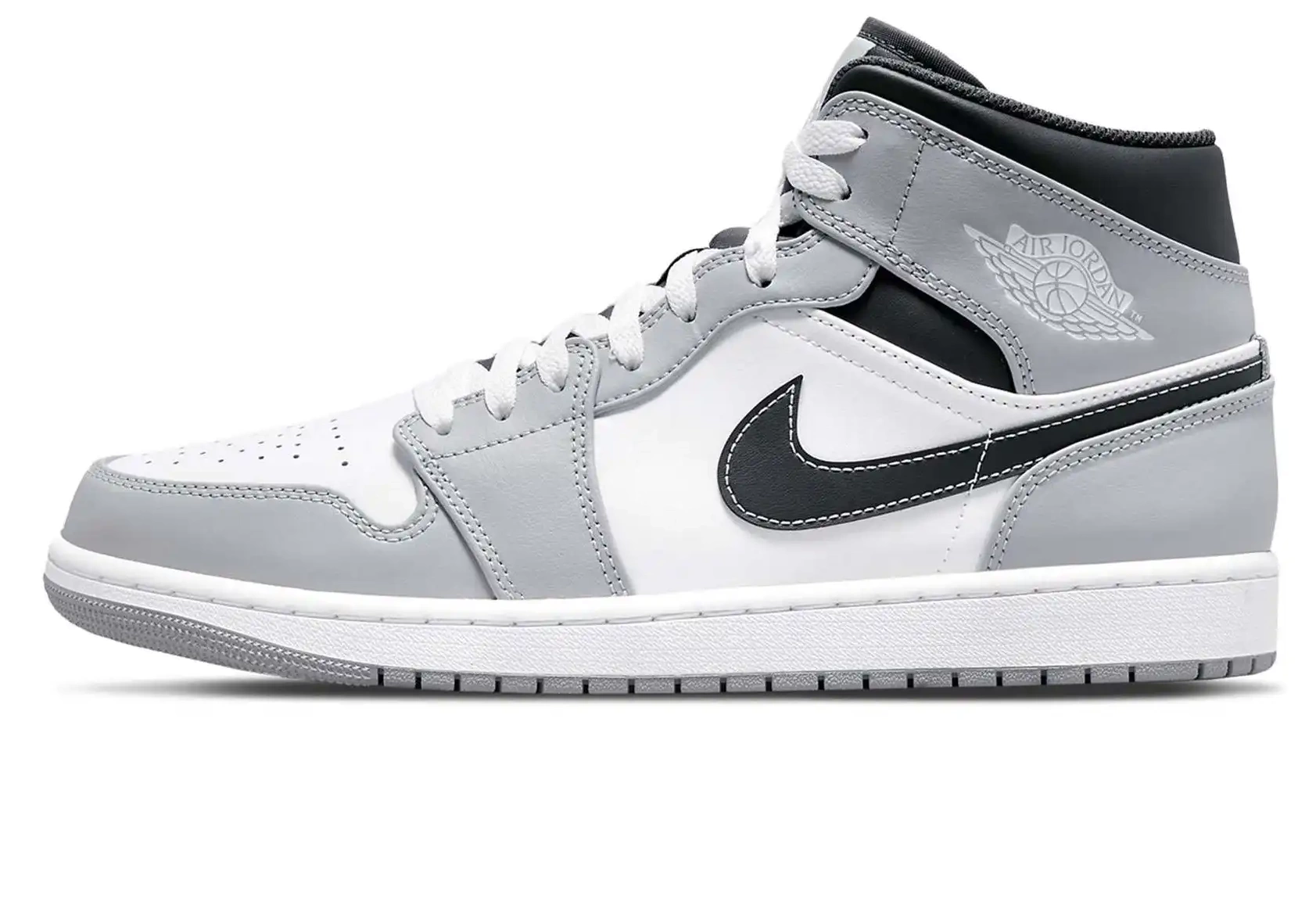 Anthracite Grey Air Jordan Mid 1 Smoke Light 0706